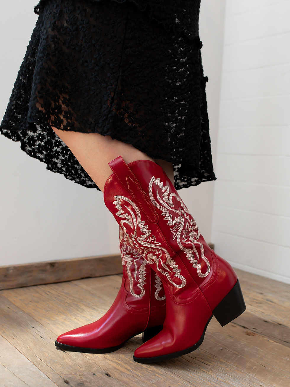 red boots side view