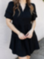 black dress detailed view