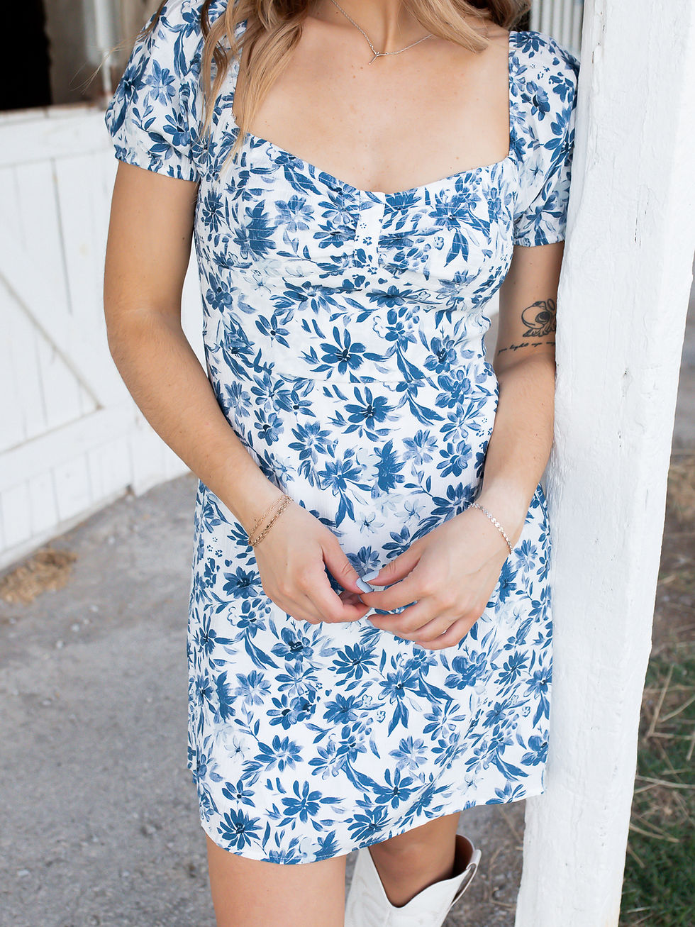 Thumbnail: navy mini dress detailed view