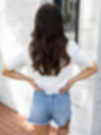 white top back view