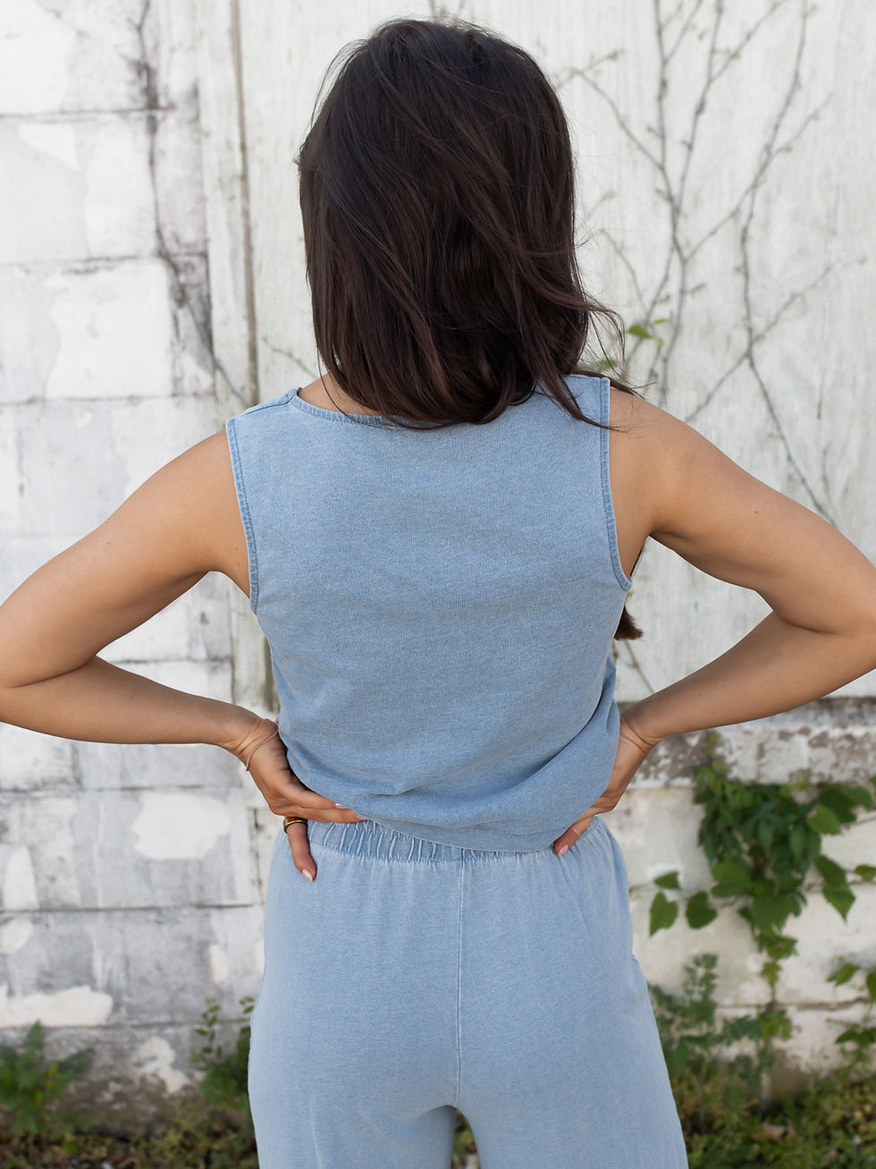 Thumbnail: denim top back view