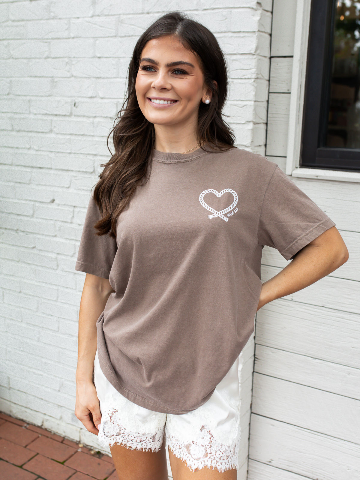 brown graphic front view