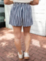 stripe short back view