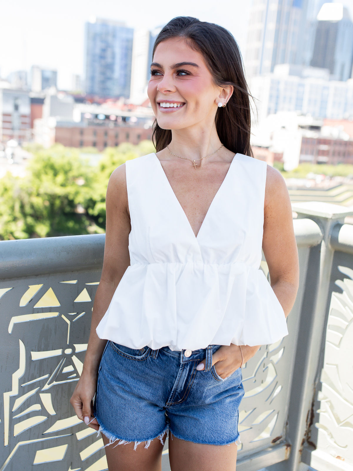 white top front view