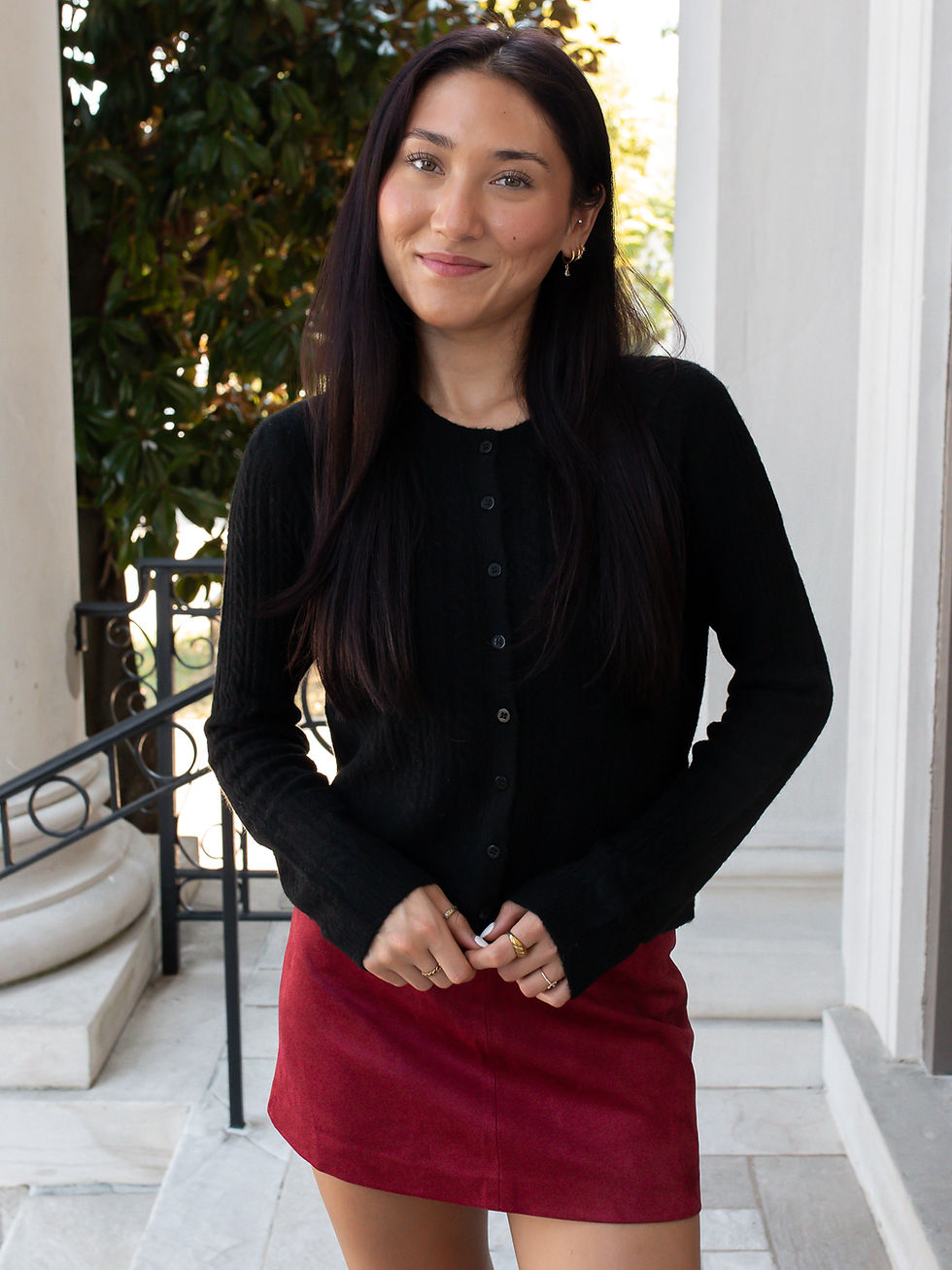 cardigan front view