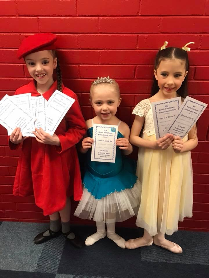 Kids celebrating in dance competition