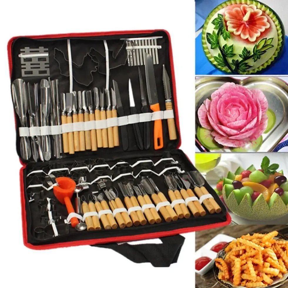 Thumbnail: 80pcs/Set Fruit Vegetable Food Carrot Cucumber Potato Spiral Slicer Carving