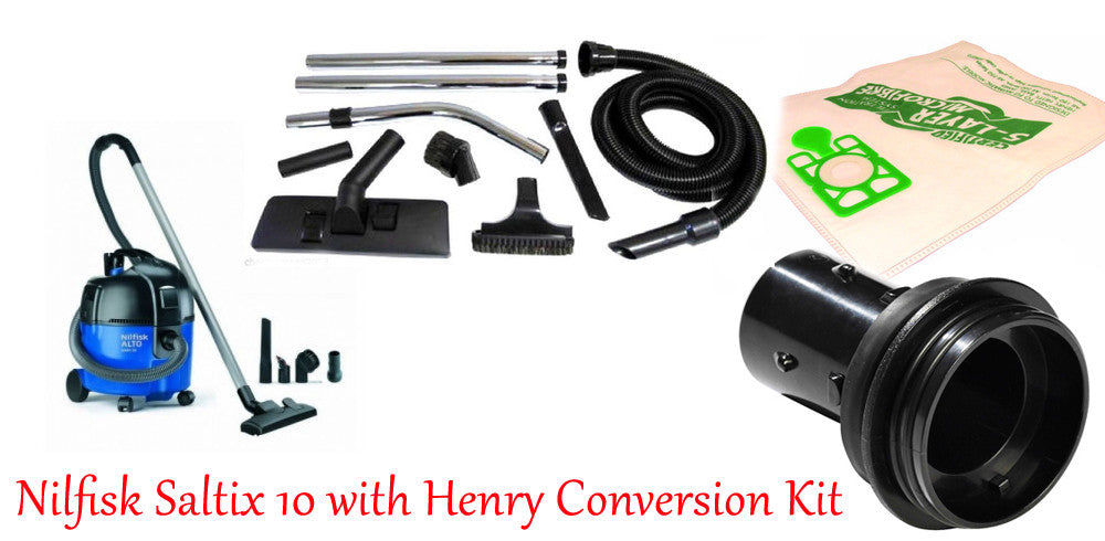 Nilfisk Saltix 10 with complete conversion kit to take Henry tools and accessori