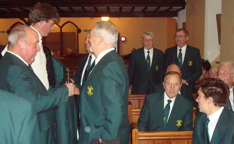 James presented with his green blaser 11 Oct 2013