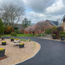 Fully laid tarmac driveway ready for everyday use