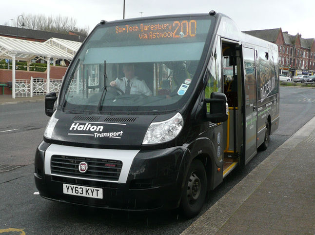 Halton Transport is now taken over running the supported 200 shuttle service and renamed it Sci-Tech using low floor minibuses.