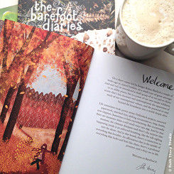 Barefoot Diaries Magazine. Autumn forest illustration by Ruth Thorp.