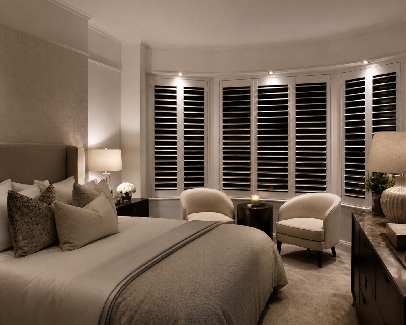 Bedroom Shutters with Blackout Blinds: A Smarter Way to Improve Sleep and Light Control