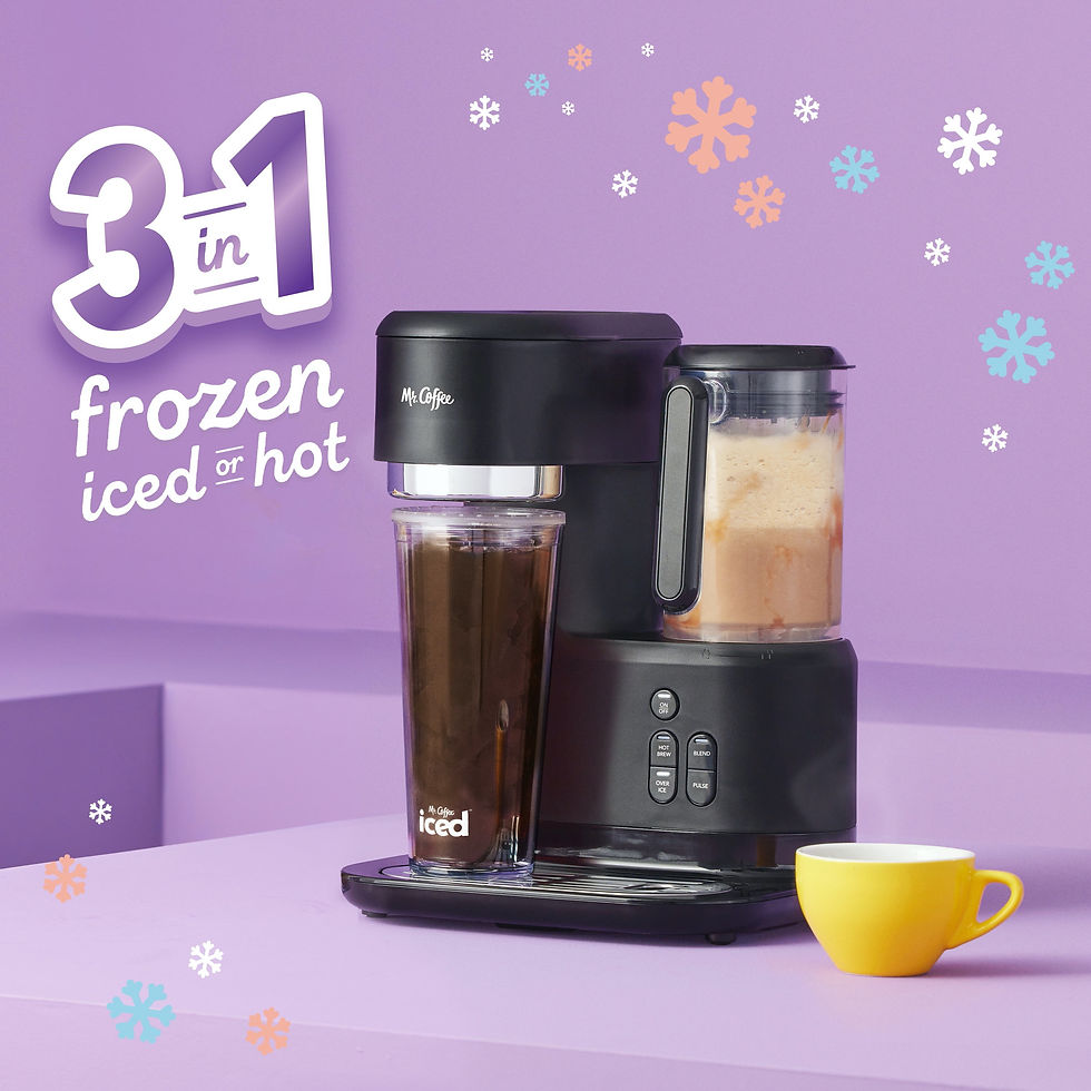 Thumbnail: Single Serve Frappe and Iced Coffee Maker with Blender, Black