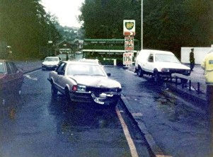 A23 Van mounts fence after being hit in rear by Co
