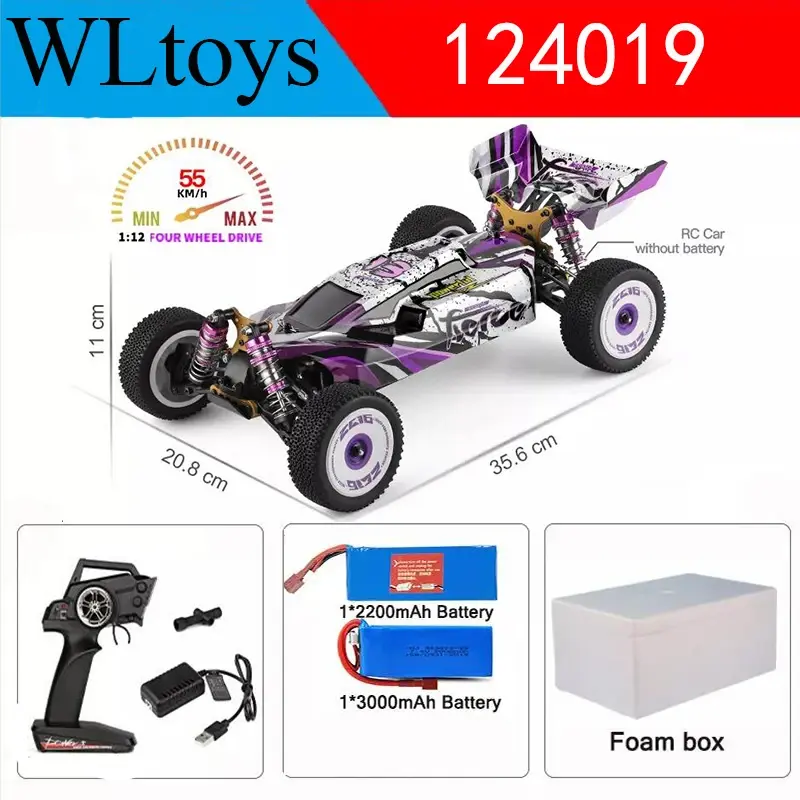 Thumbnail: Wltoys New 124017-V8 1/12 2.4G Racing RC Cars 4WD Brushless Motor 75Km/H High