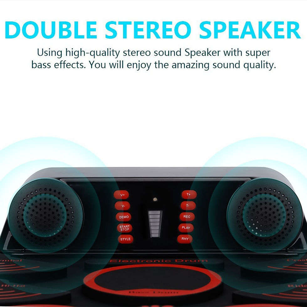 Thumbnail: Electronic Drum Set Professional 9 Pad Roll Up Digital Dr
