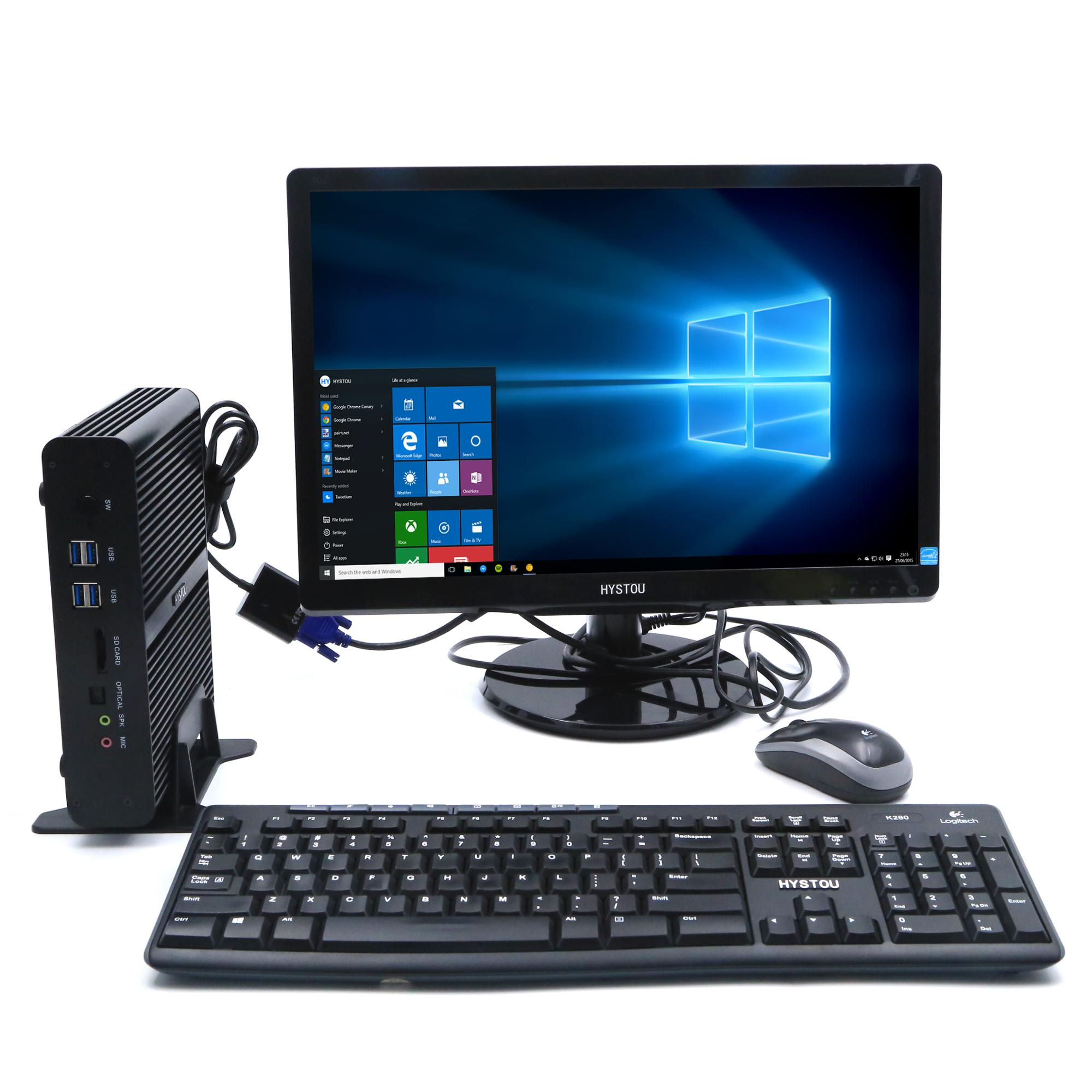 Hystou Game Desktop Fanless Pc Intel Core I7 5500U Gam