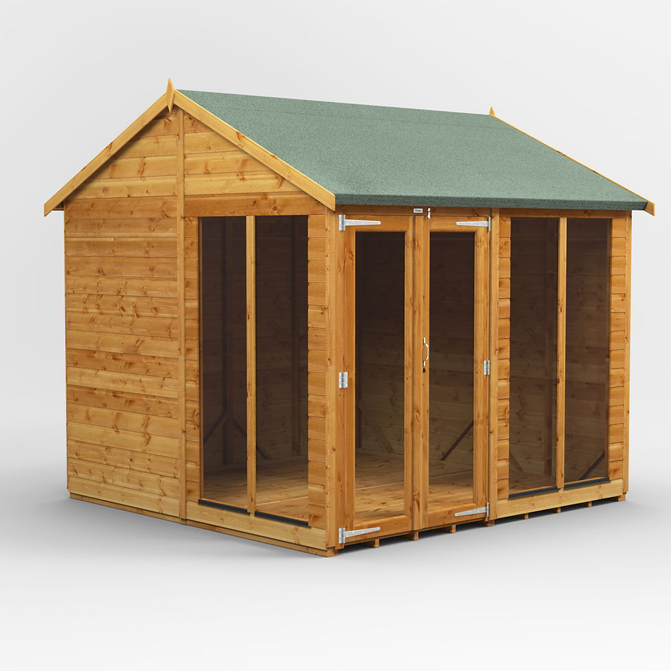 8x8 Power Apex Summerhouse