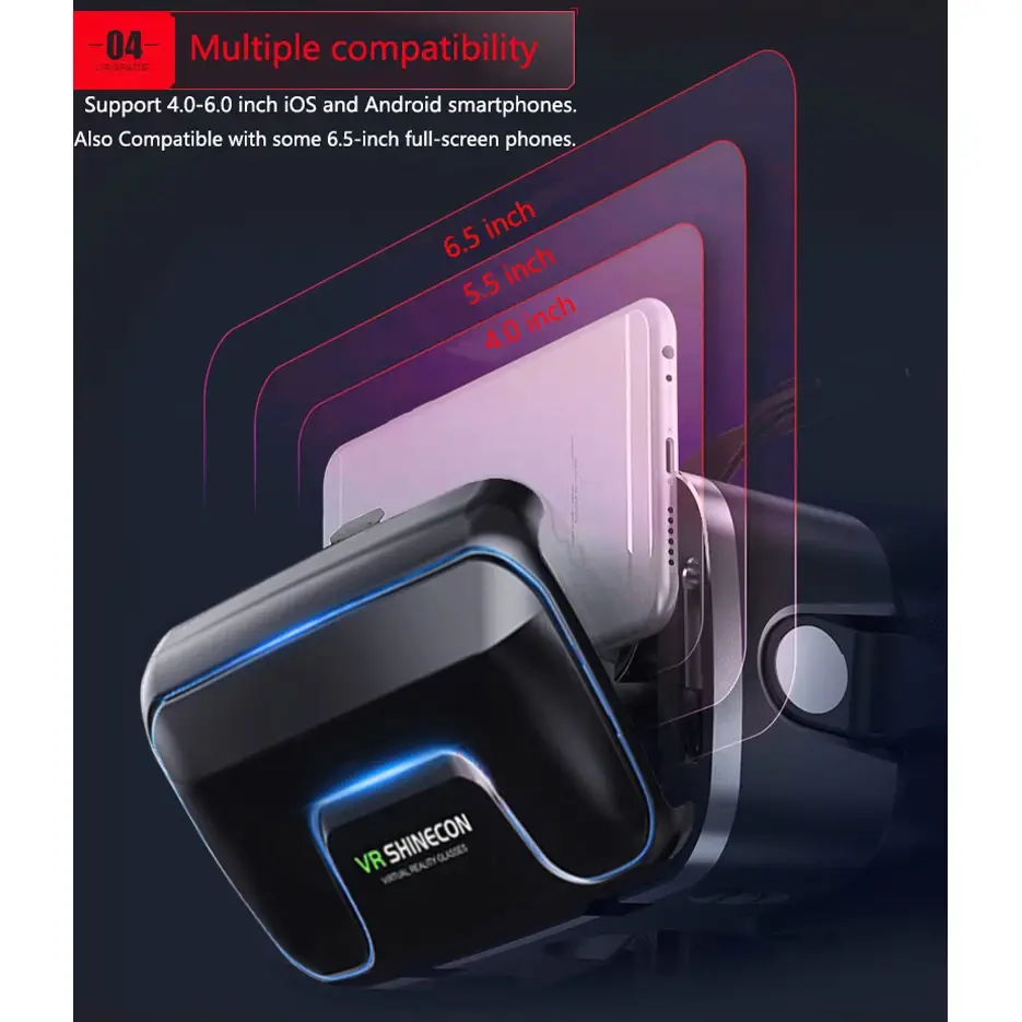 Thumbnail: VR Shinecon 10.0 Helmet 3D Glasses Virtual Reality Casque for Smart