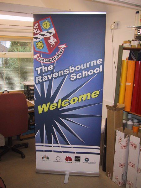 pavement signs and banners