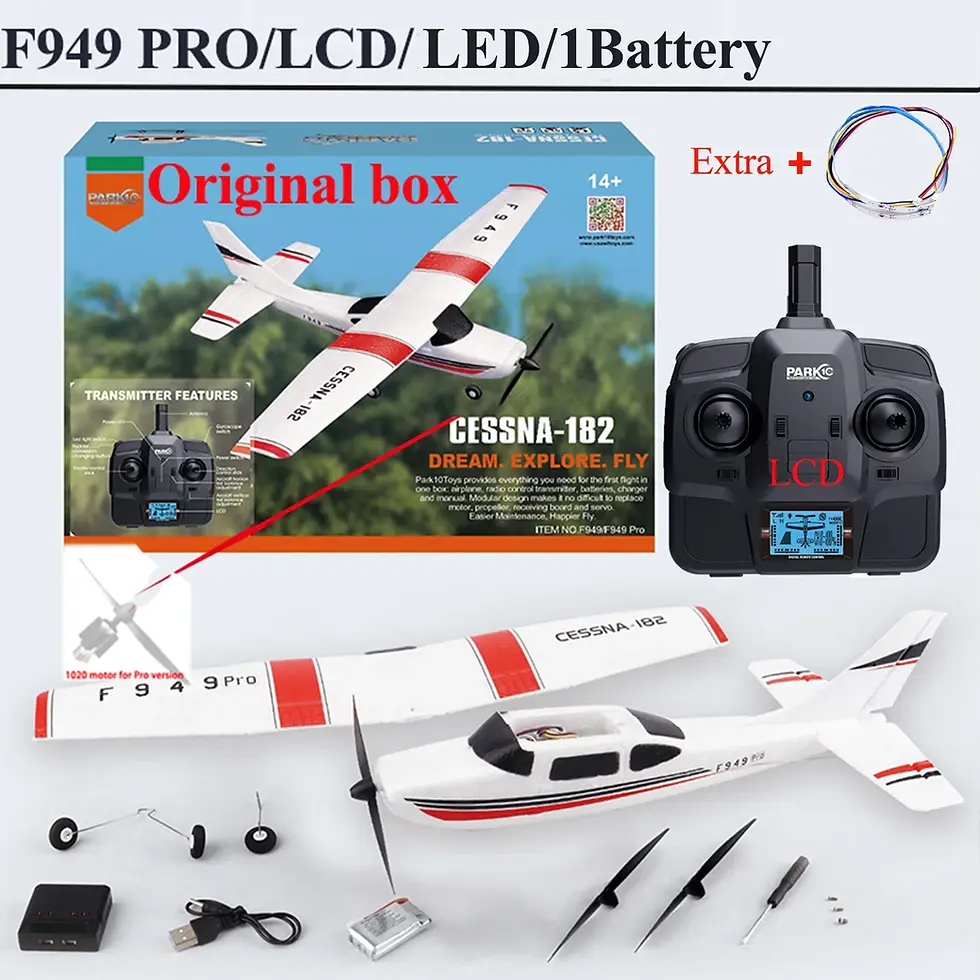 Thumbnail: 【C0】WLtoys 2.4G F949 LCD Version RC Airplane Cessna 182 3D6G 3Ch Fixed Wing