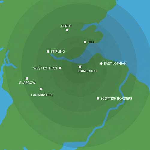 probuild map of areas covered