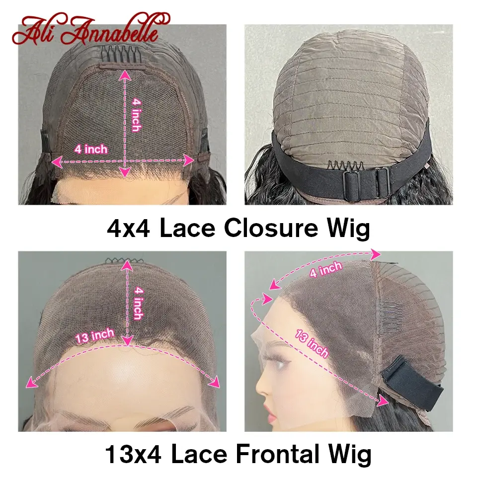 Thumbnail: Body Wave Wigs  4x4 13x4 Lace Frontal Human Hair Wigs  Pre Plucked