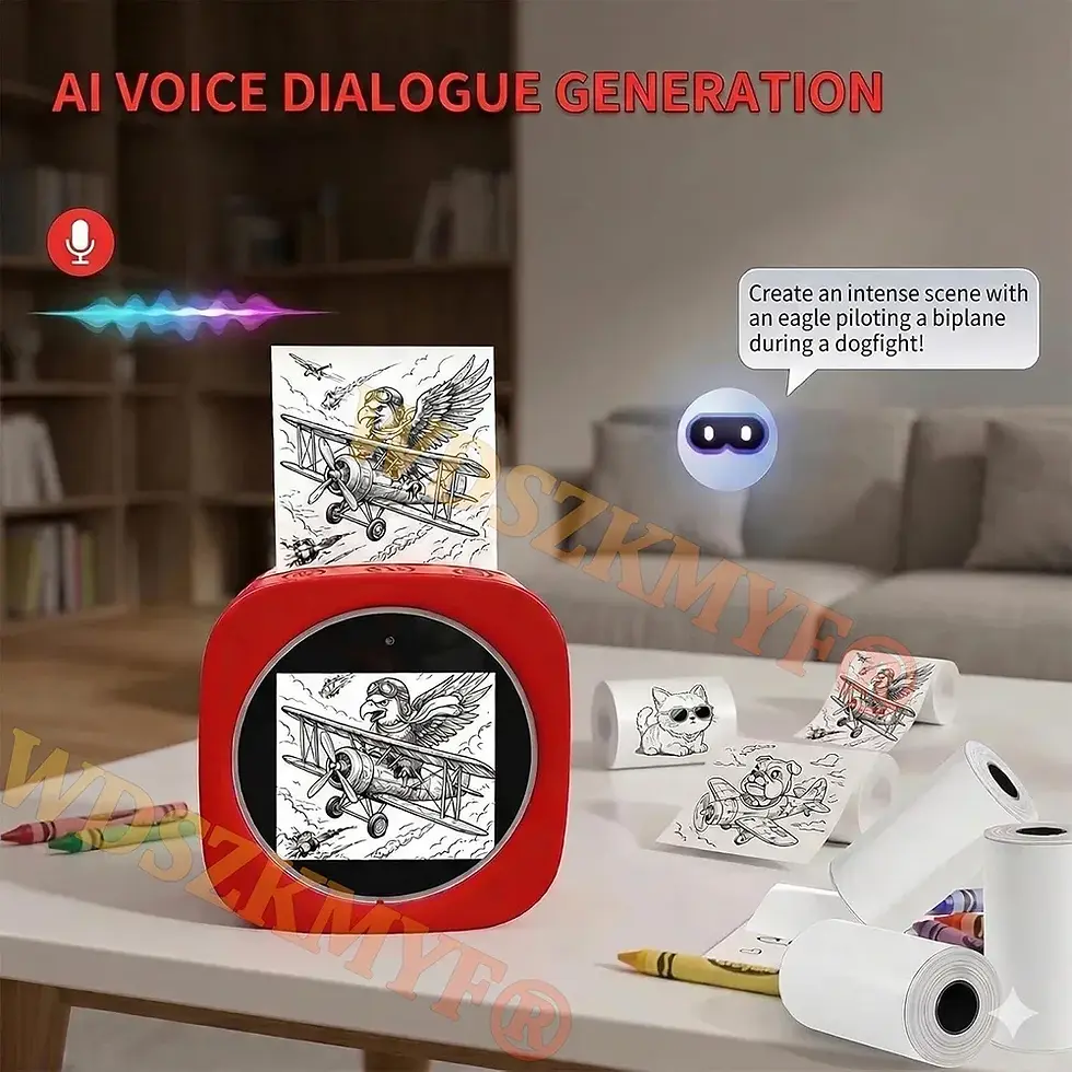 Thumbnail: New AI Sticker Box AI Voice Activated Sticker Maker for Kids Instant Ink