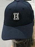 blue baseball cap