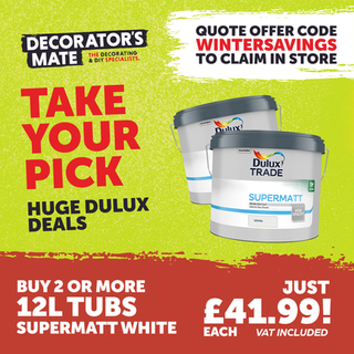 2 OR MORE 12L TUBS SUPERMATT WHITE £41.99 EACH