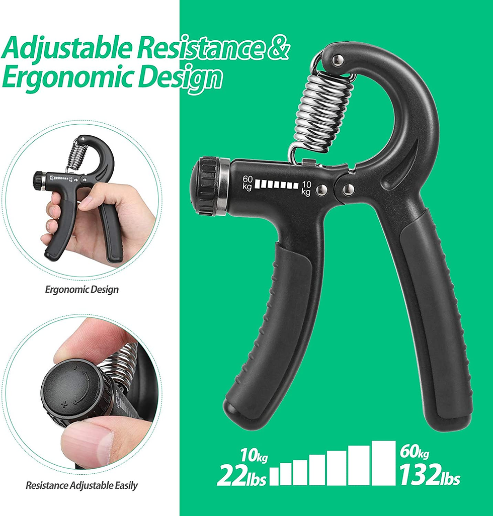Thumbnail: Grip Strength Trainer, Hand Grip Strengthener, Adjustable Resistance 22-132Lbs (