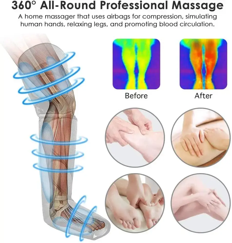 Thumbnail: Foot Air Pressure Leg Massager Promotes Blood Circulation, Body Massager,
