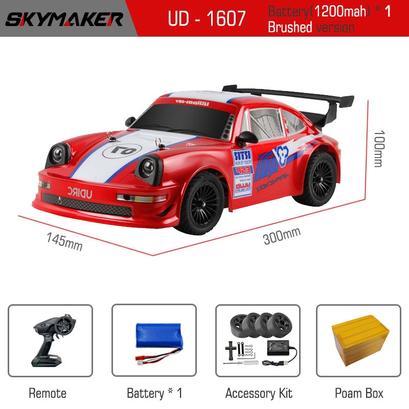 Thumbnail: UDIRC UD 1603 1604 Pro RC Car 2.4G 1/16 50km/H High Speed Brushless 4WD Drift