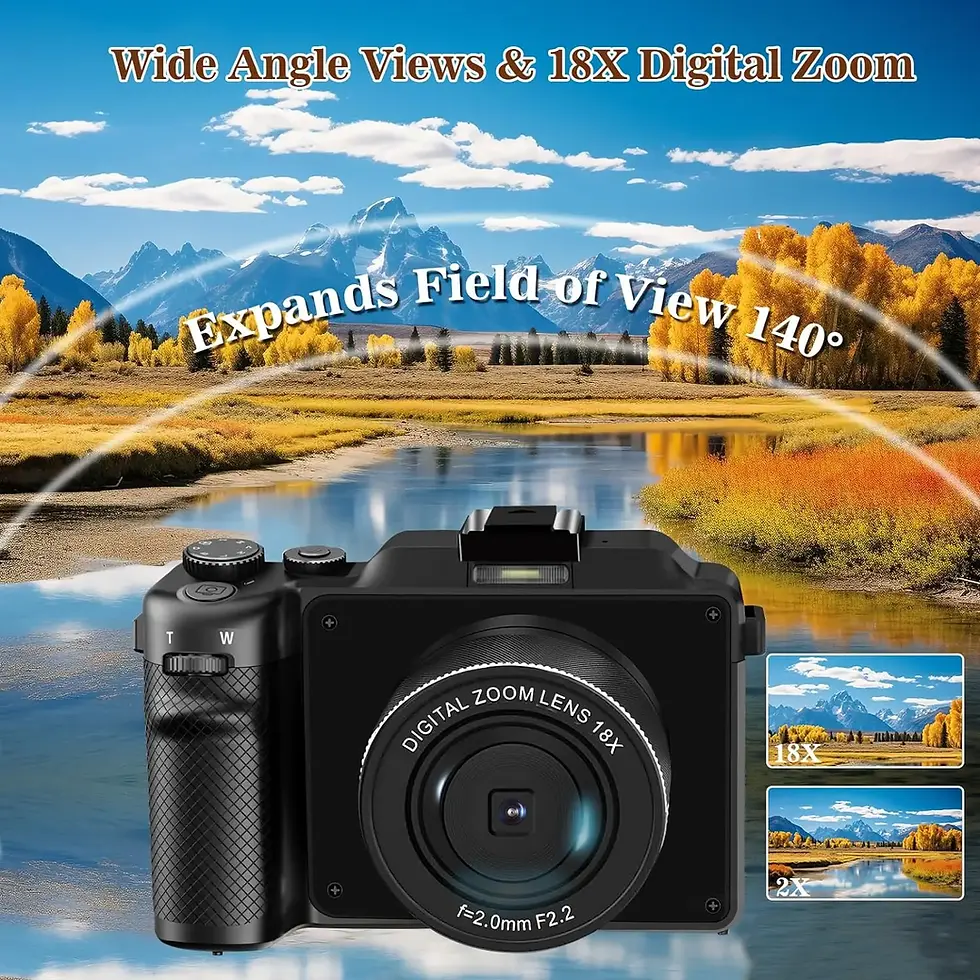 Thumbnail: 56MP Digital Camera Front Rear Dual Lens Selfie 4K Photography Camcorder