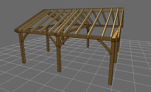 2 Bay Oak Carport | 6m x 5.5m | Swindon Oak