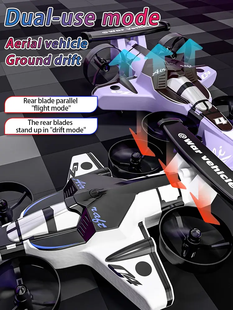 Thumbnail: New Remote-Controlled Flying Car, Land and Air Dual-Mode Quadcopter,