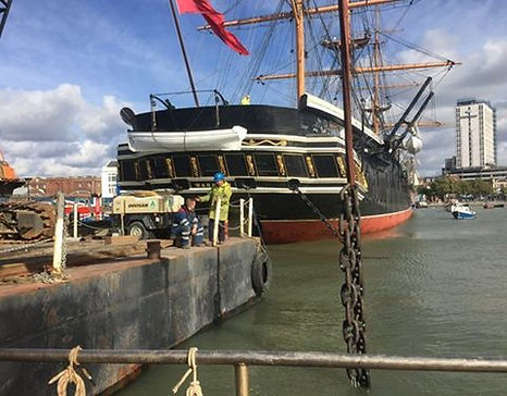 A black boat