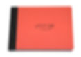 Red painted metal cover, black leather back & spine