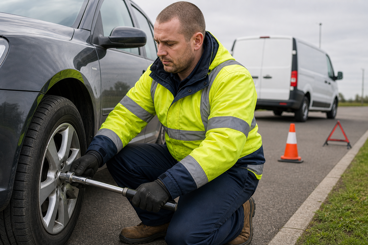 Mobile tyre fitting
