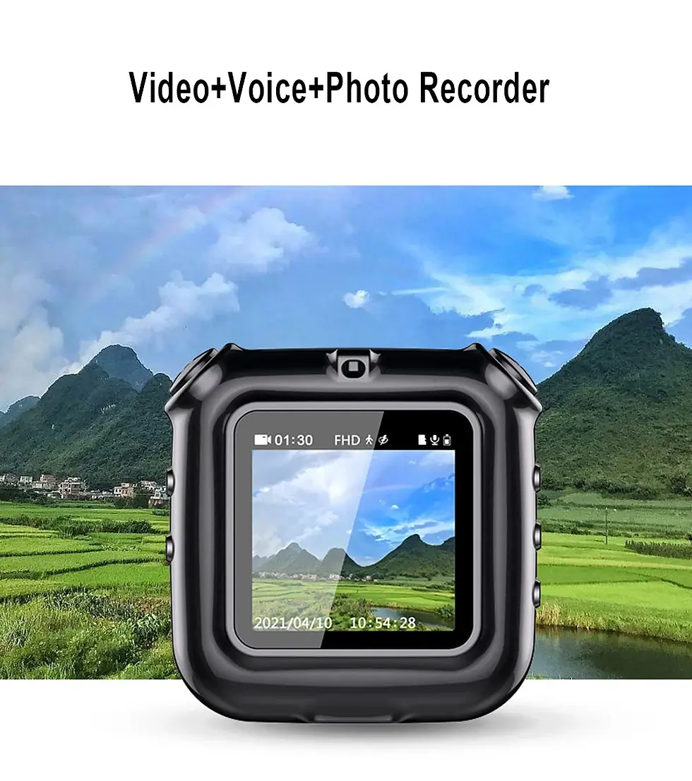 Thumbnail: V9 Mini Clip Necklace Camera 1080P Portable Cam Dispaly Screen Audio Vid