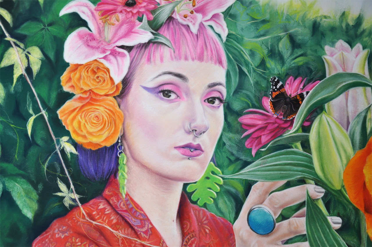 Artist working in dry media.Portrait artist. Melodie Cook PS Artist