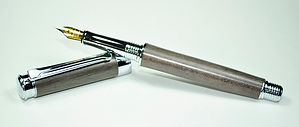 Hand-turned fountain pen from Blue Mahoe wood..jpg