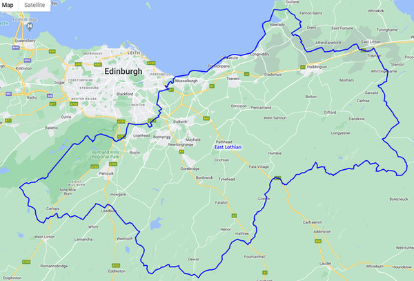 east lothian radius