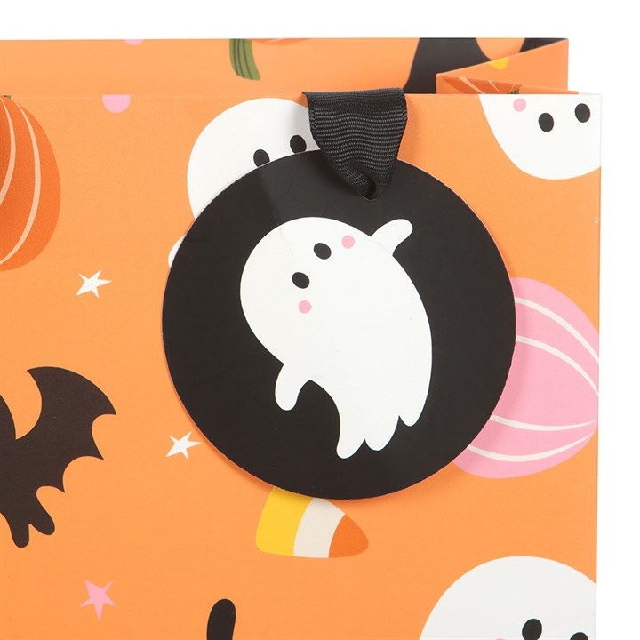 Thumbnail: 23cm Sweet and Spooky Ghost Print Gift Bag