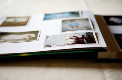 Photos of a baby in a photo album