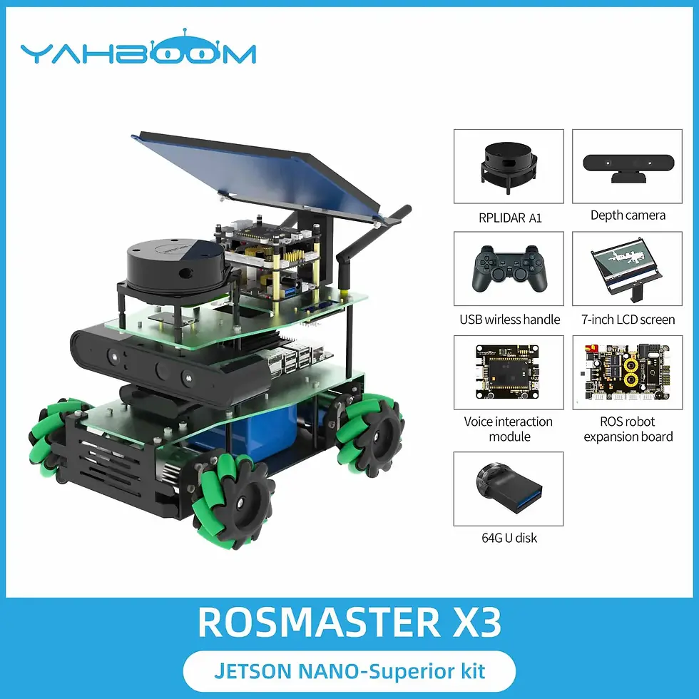 Thumbnail: ROSMASTER X3 ROS2 Robot Mecanum Wheel Aluminum Alloy Frame Autopilot