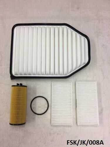 Oil , Air & 2 x Cabin Filter for Jeep Wrangler JK 3.6L 2011-2013 FSK/JK/008A
