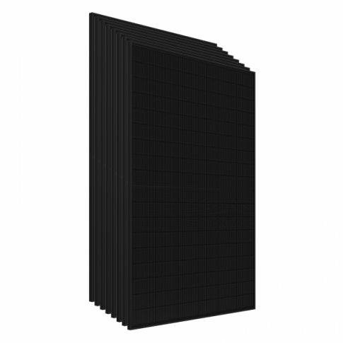 Pallet of 5 x 430W Sharp NU-JC430B Full Black Monocrystalline Solar panels with