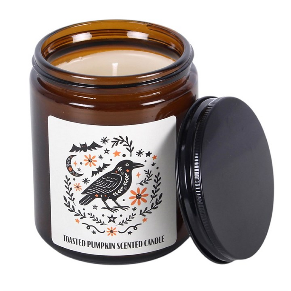Thumbnail: Frightful Folk Raven Toasted Pumpkin Scented Candle